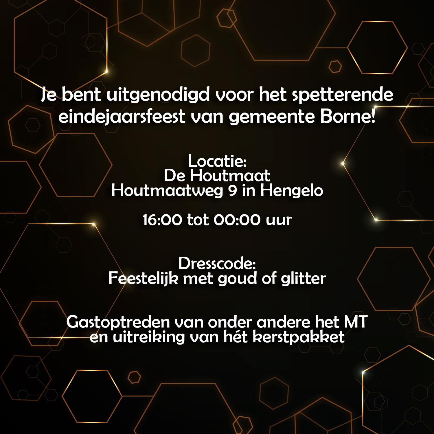 Informatie over eindejaarsfeest