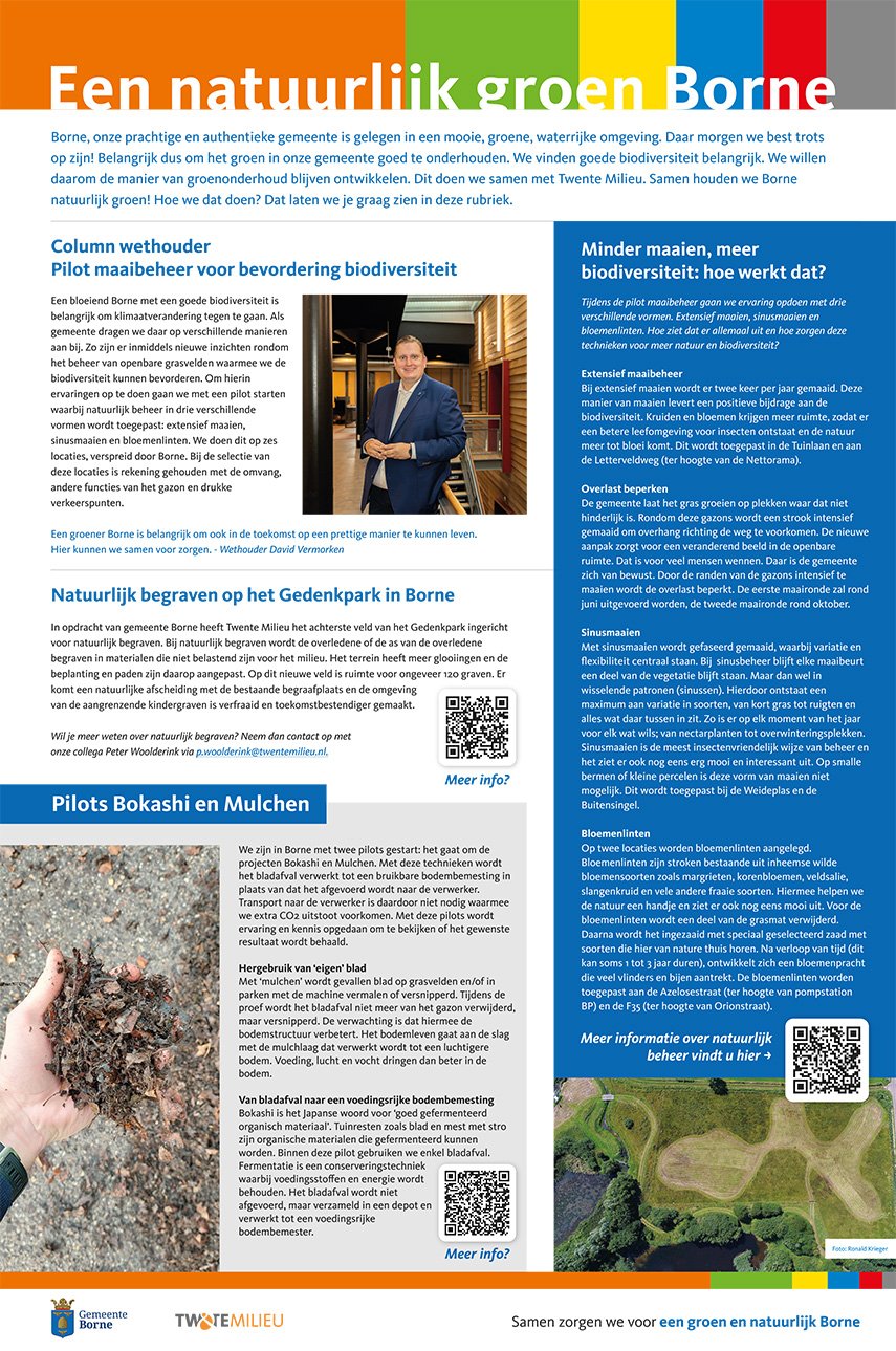 Advertorial Twente Milieu over maaien
