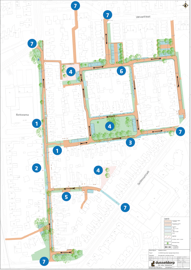 Plattegrond revitalisering Spanjaardswijk excl. legenda