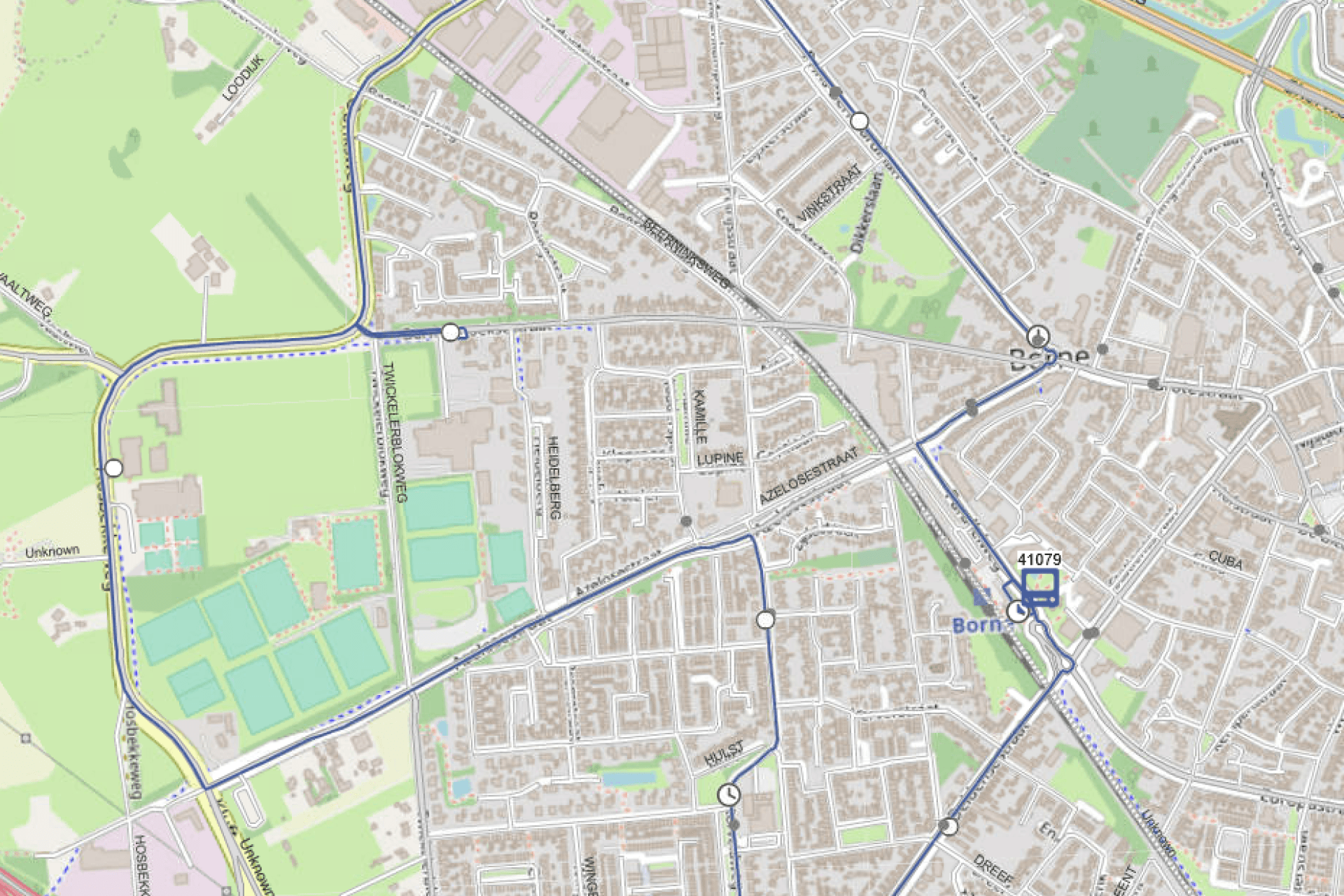 Route van de buurtbus lijn 532 via Letterveld vanaf 5 maart 2023