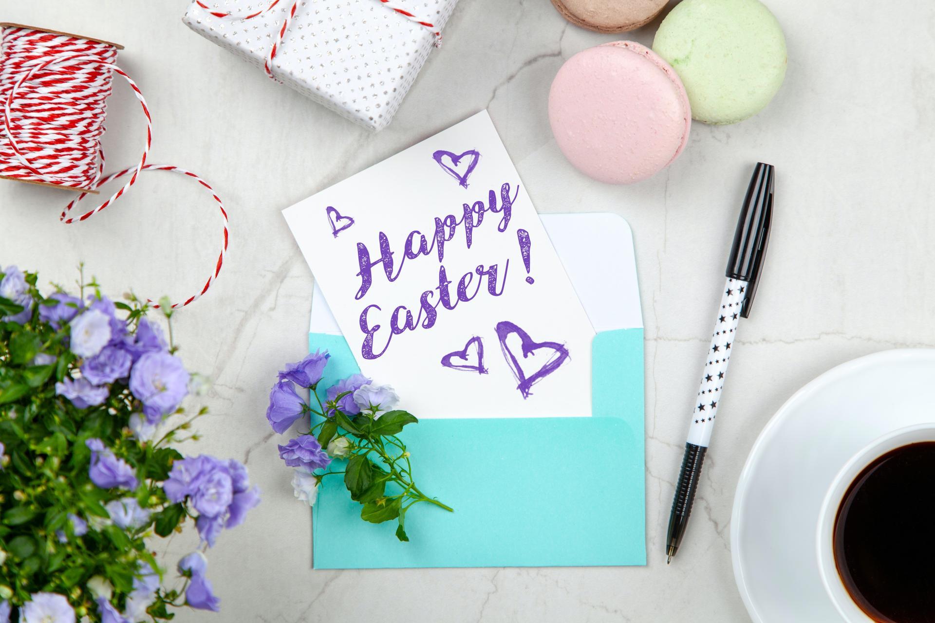 Briefje met Happy Easter!